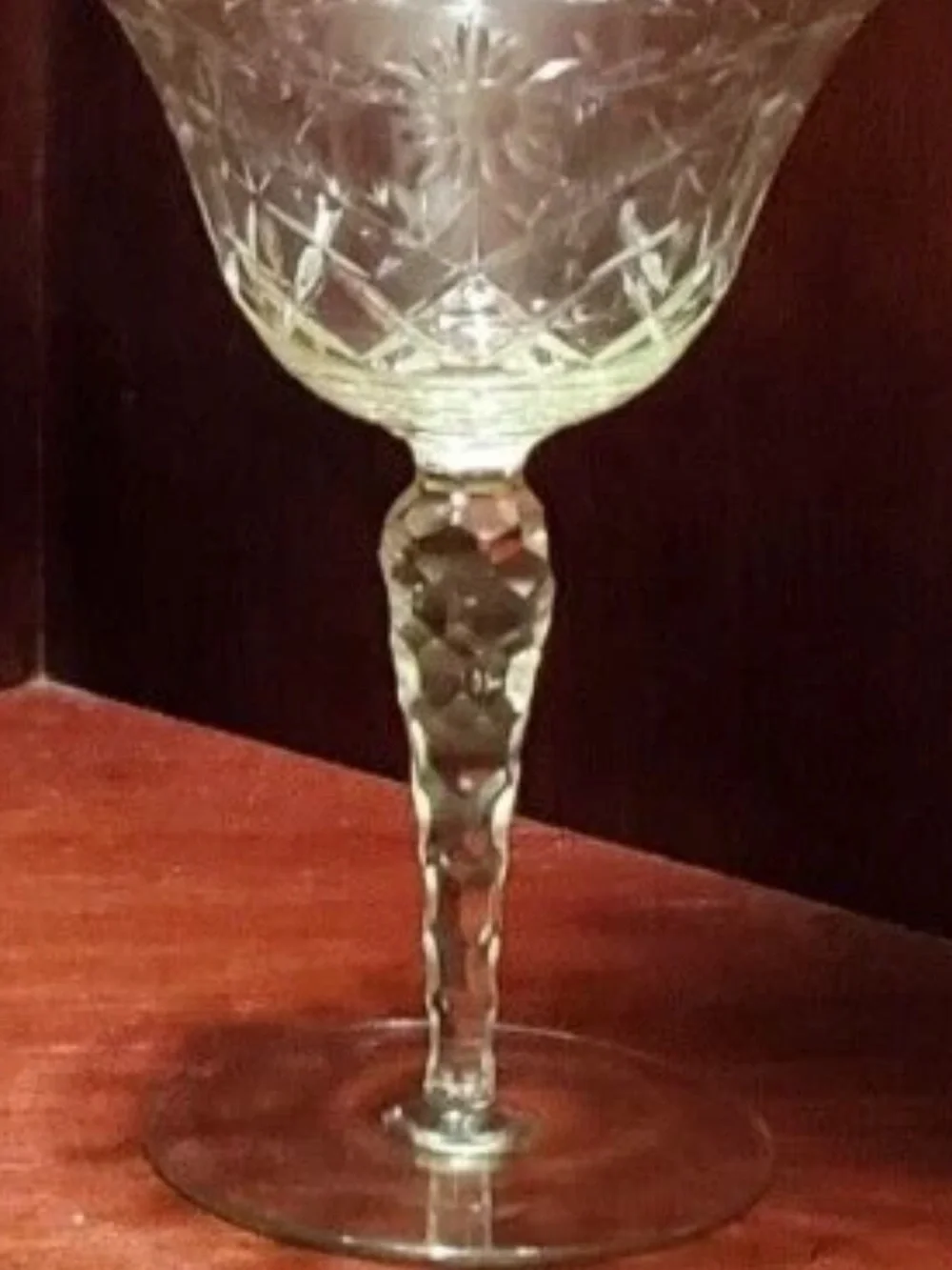 Pair of Vintage MCM 40s Libby Rock sharpe art deco stems